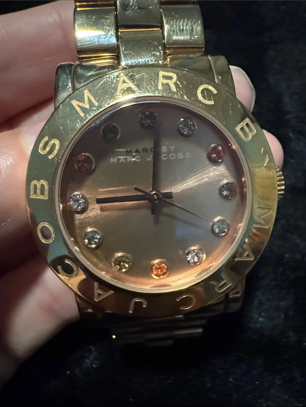 Marc by Marc Jacobs Rose Gold Tone Women's Bracelet Watch with Crystal Markers